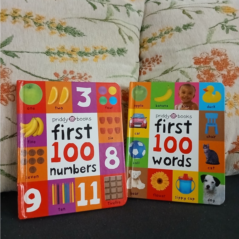 First 100 Numbers & First 100 Words - Colorful Educational Board Books